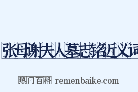 张母谢夫人墓志铭近义词是什么意思的图片